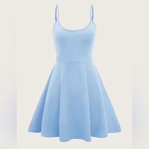 Shein Solid Flare Hem Cami Dress, Pastel